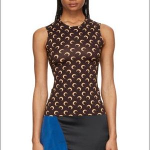 Marine Serre Brown Moon tank top